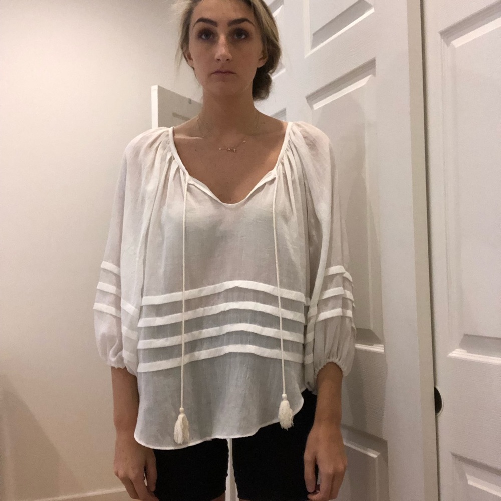 Oversized white blouse